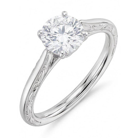 echter round diamant 3Karat ring Seitenansicht