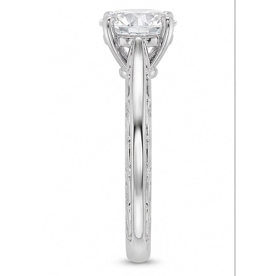echter round diamant 3Karat ring Detailansicht