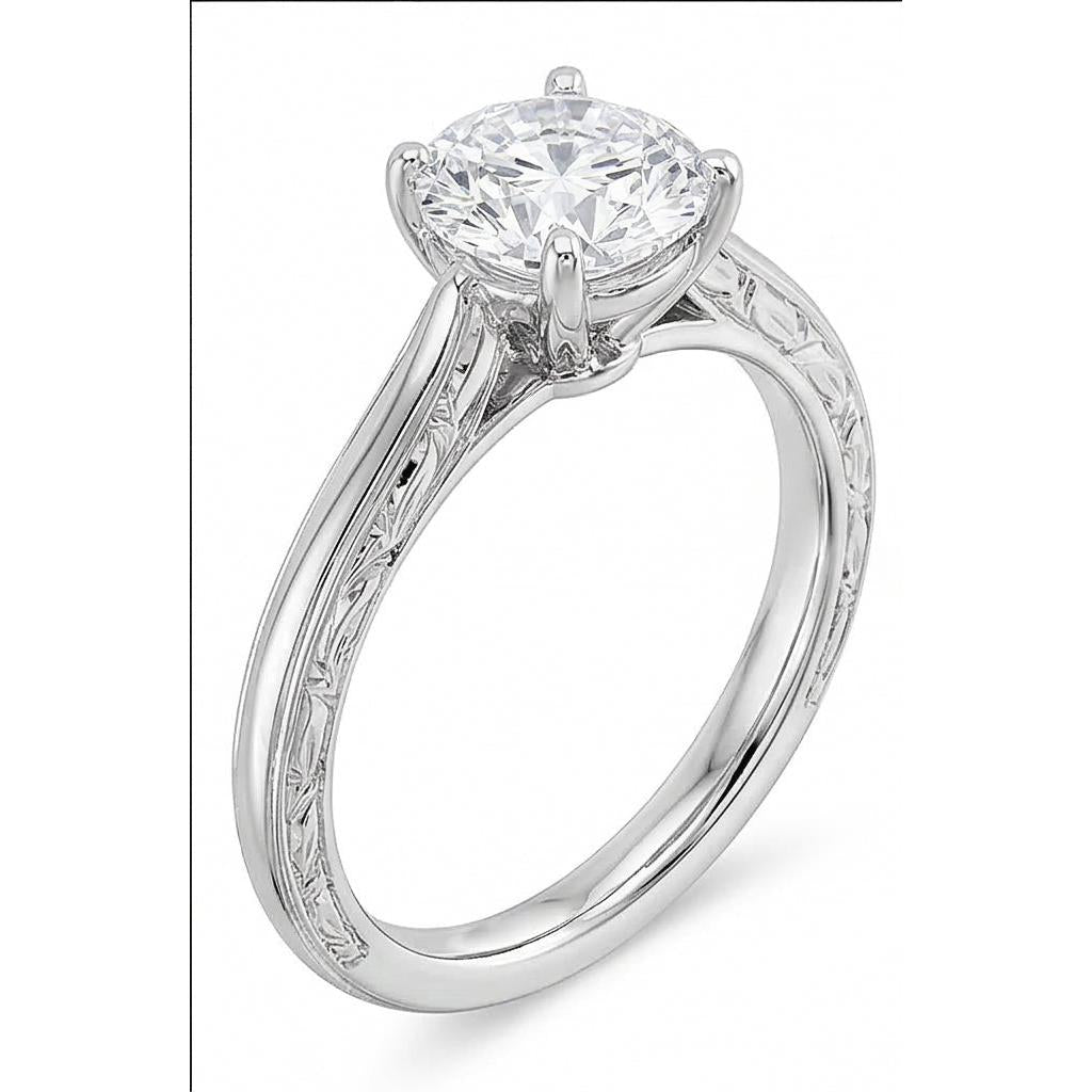 echter round diamant 3Karat ring Draufsicht