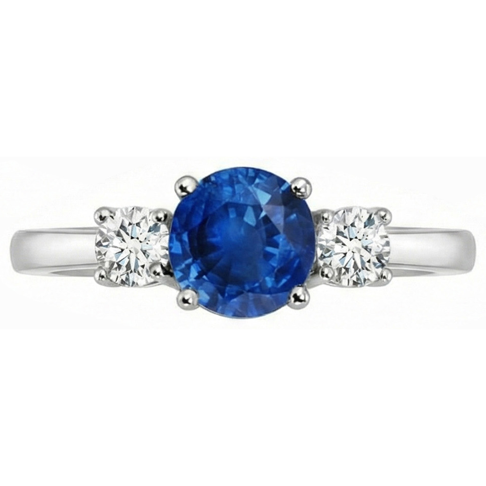 echter round diamant 2.70Karat ring Seitenansicht