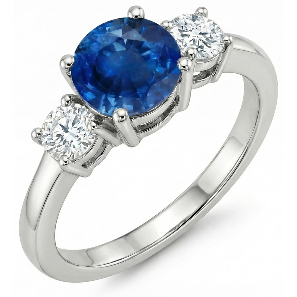echter round diamant 2.70Karat ring Detailansicht