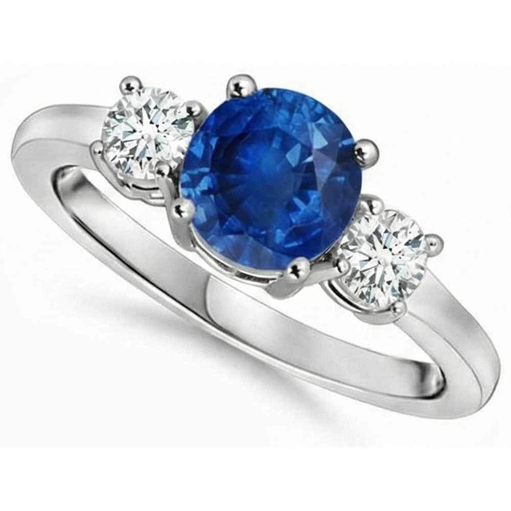 echter round diamant 2.70Karat ring Draufsicht