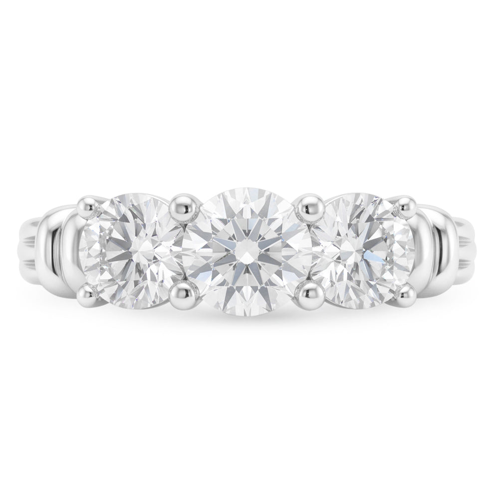3 Stein Aus der Erde Abgebauter Natürlicher Diamant Ring Echt