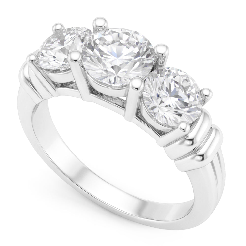 3 Stein Aus der Erde Abgebauter Natürlicher Diamant Ring Echt