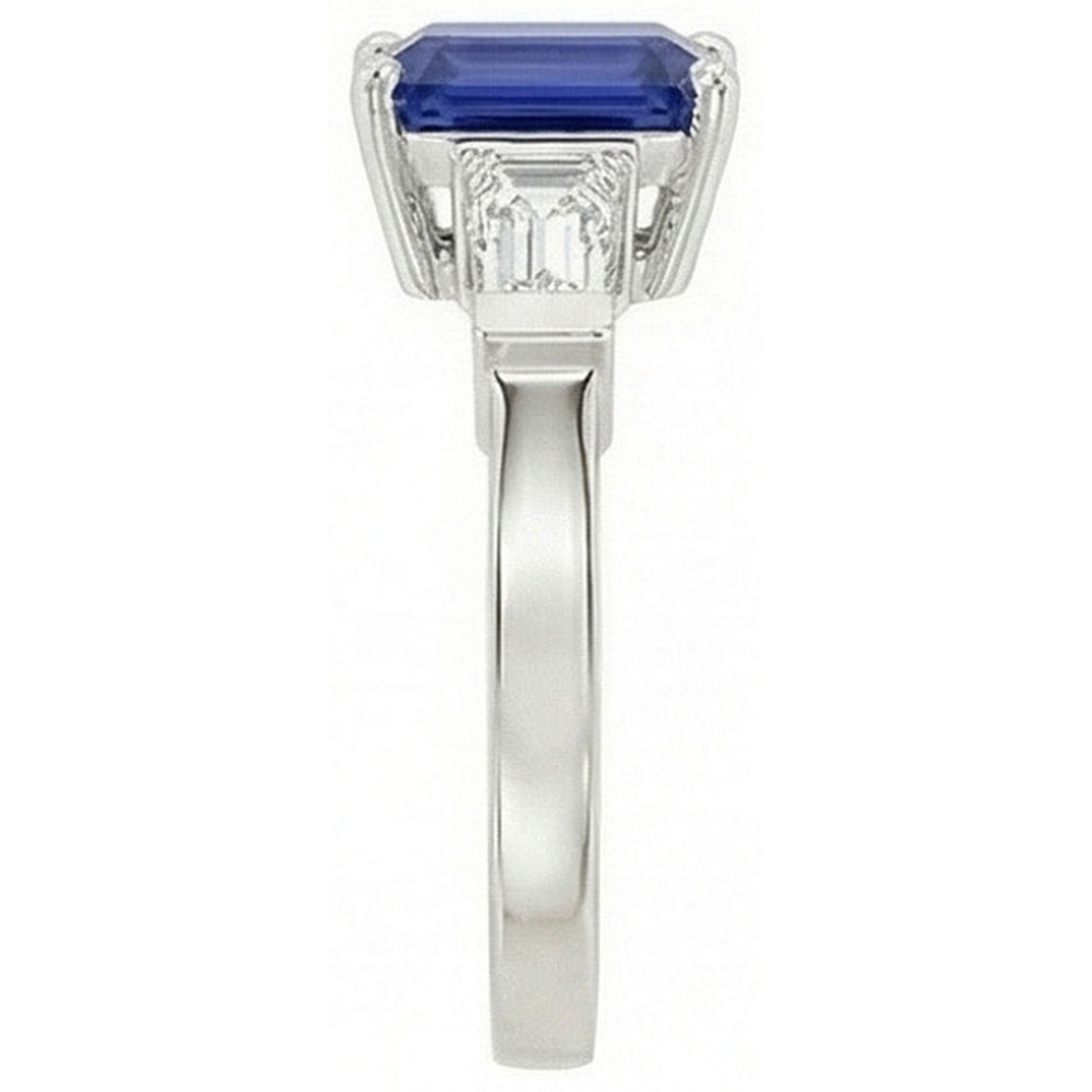 echter baguette diamant 2.50Karat ring Profilansicht