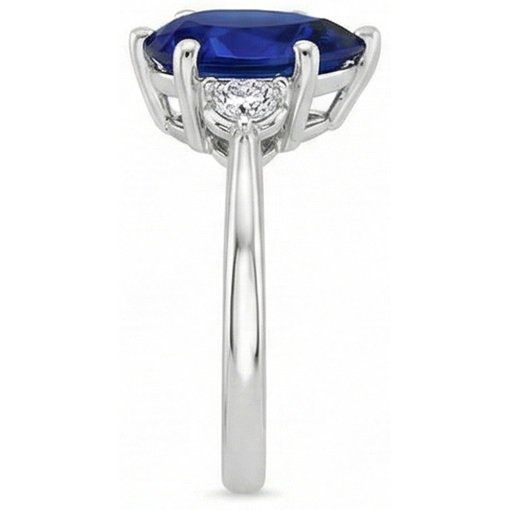echter round diamant 6.75Karat ring Profilansicht