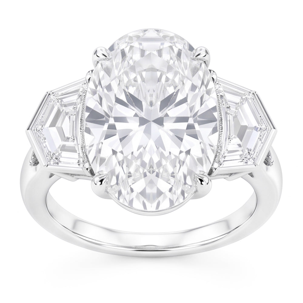 3 Stein Echt Aus der Erde Abgebauter Natürlicher Diamant Verlobungsring 8 Karat Vintage Style Schmuck Neu