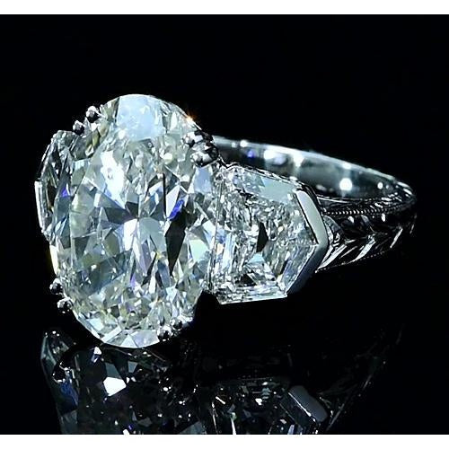 3 Stein Echt Diamant Verlobungsring 8 Karat Vintage Style Schmuck Neu