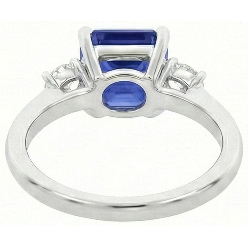 echter round diamant 4.50Karat ring auf Weiß