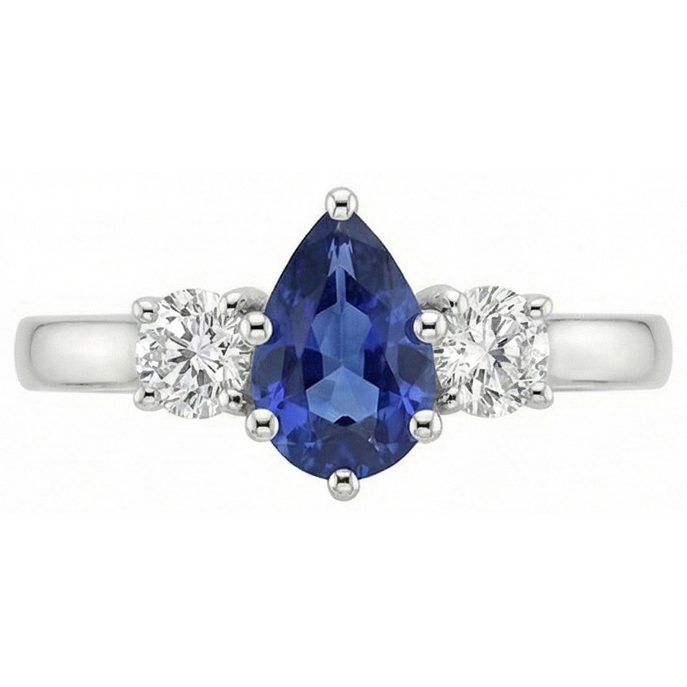 echter round diamant 4.50Karat ring Draufsicht