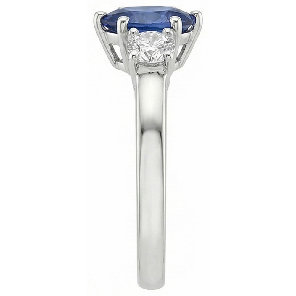 echter round diamant 4.50Karat ring Profilansicht