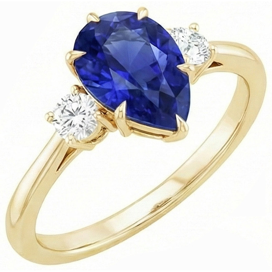 echter round diamant 4.25Karat ring Seitenansicht
