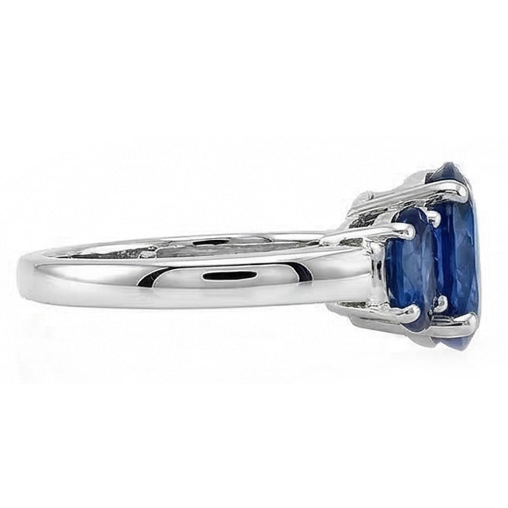 3 Stein Oval Sri Lanka Saphir 4 Kt Edelsteinring