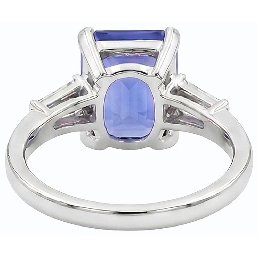 3 Stein Smaragd Saphir Ring & Konische Baguette Natürlicher Diamant ( nicht im Labor gezüchtet )en 2,25 Karat