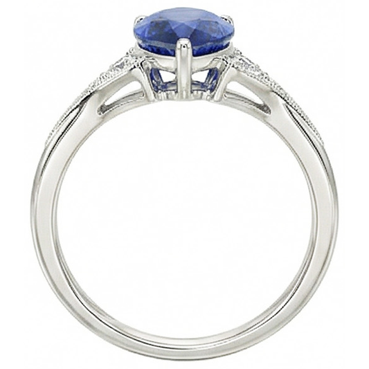 echter round diamant 3.25Karat ring Seitenansicht