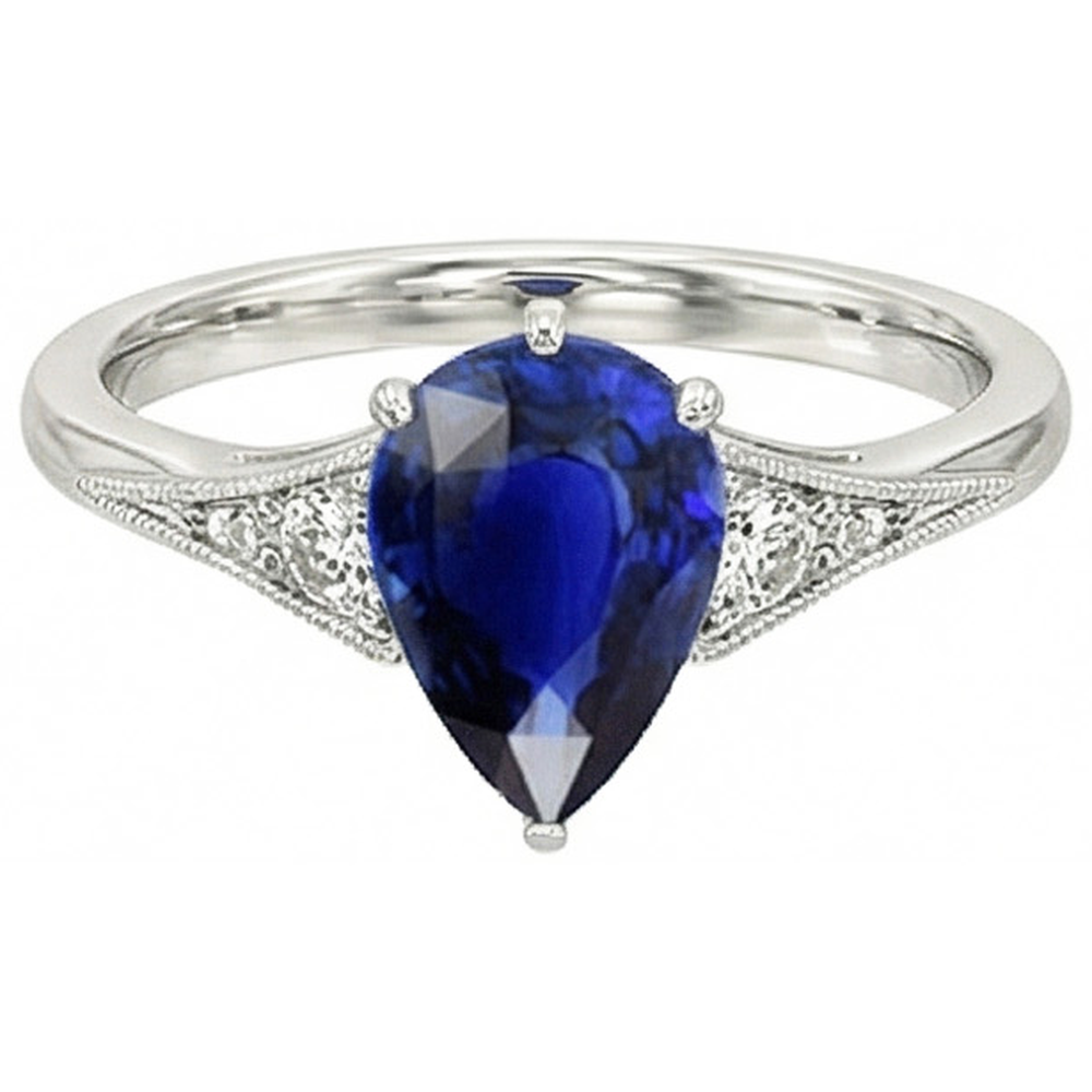 echter round diamant 3.25Karat ring Draufsicht
