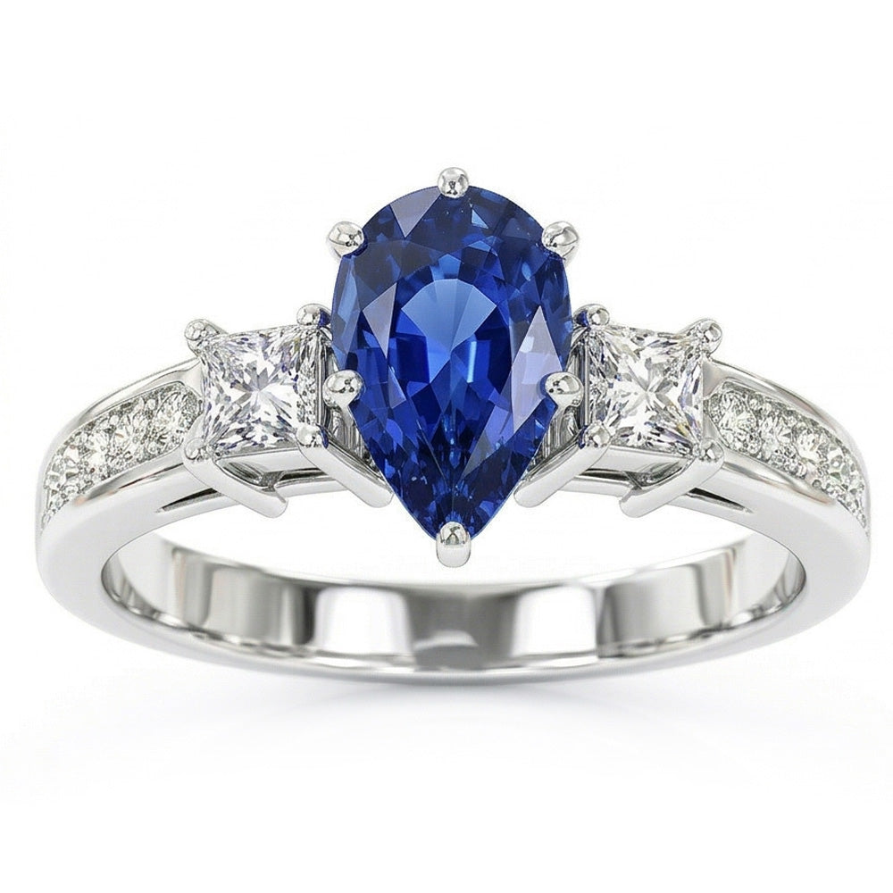 echter round diamant 3.50Karat ring Vorderansicht