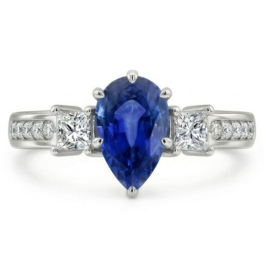 echter round diamant 3.50Karat ring Seitenansicht