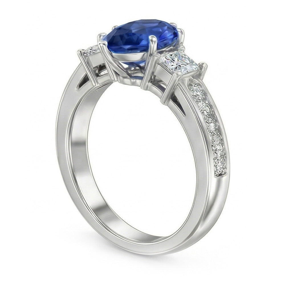 echter round diamant 3.50Karat ring Draufsicht