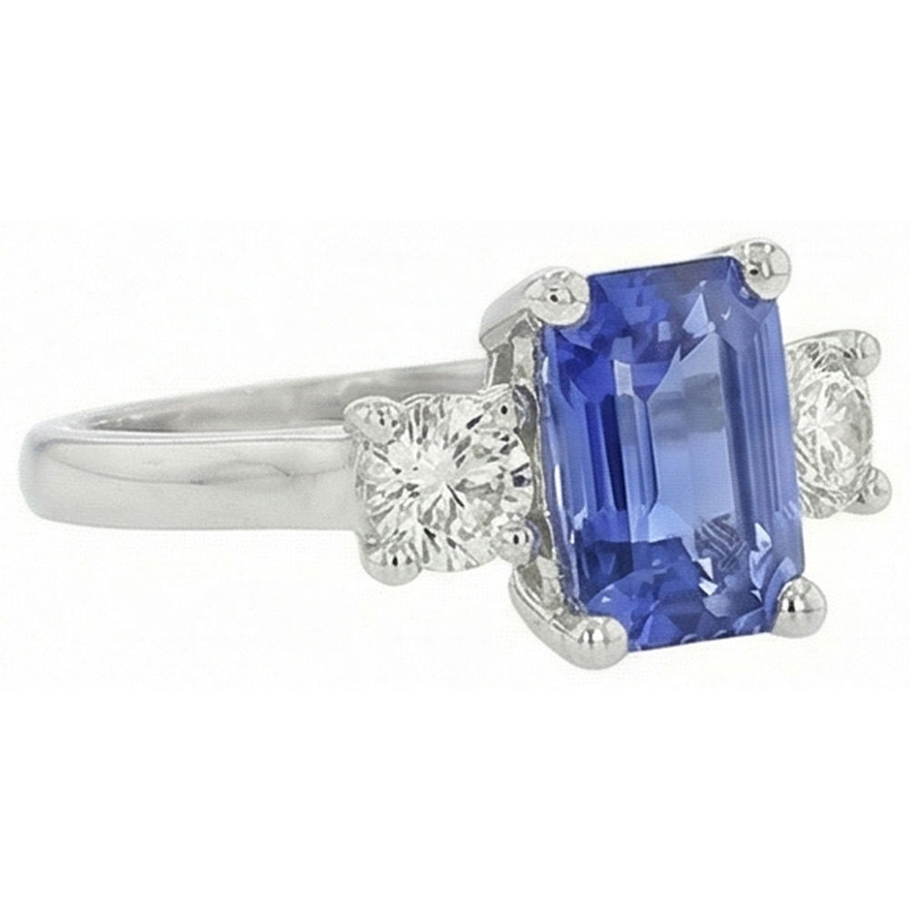 echter round diamant 2.50Karat ring Vorderansicht