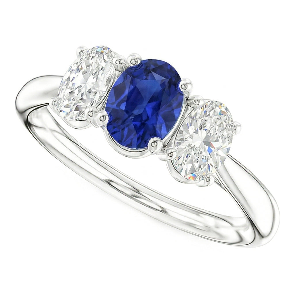 echter oval diamant 2.50Karat ring Detailansicht