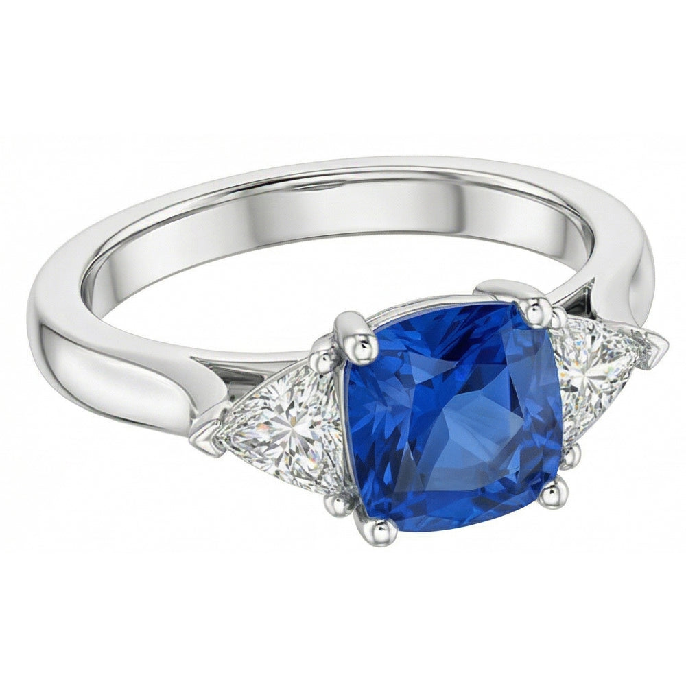 echter cushion diamant 1.50Karat ring Detailansicht