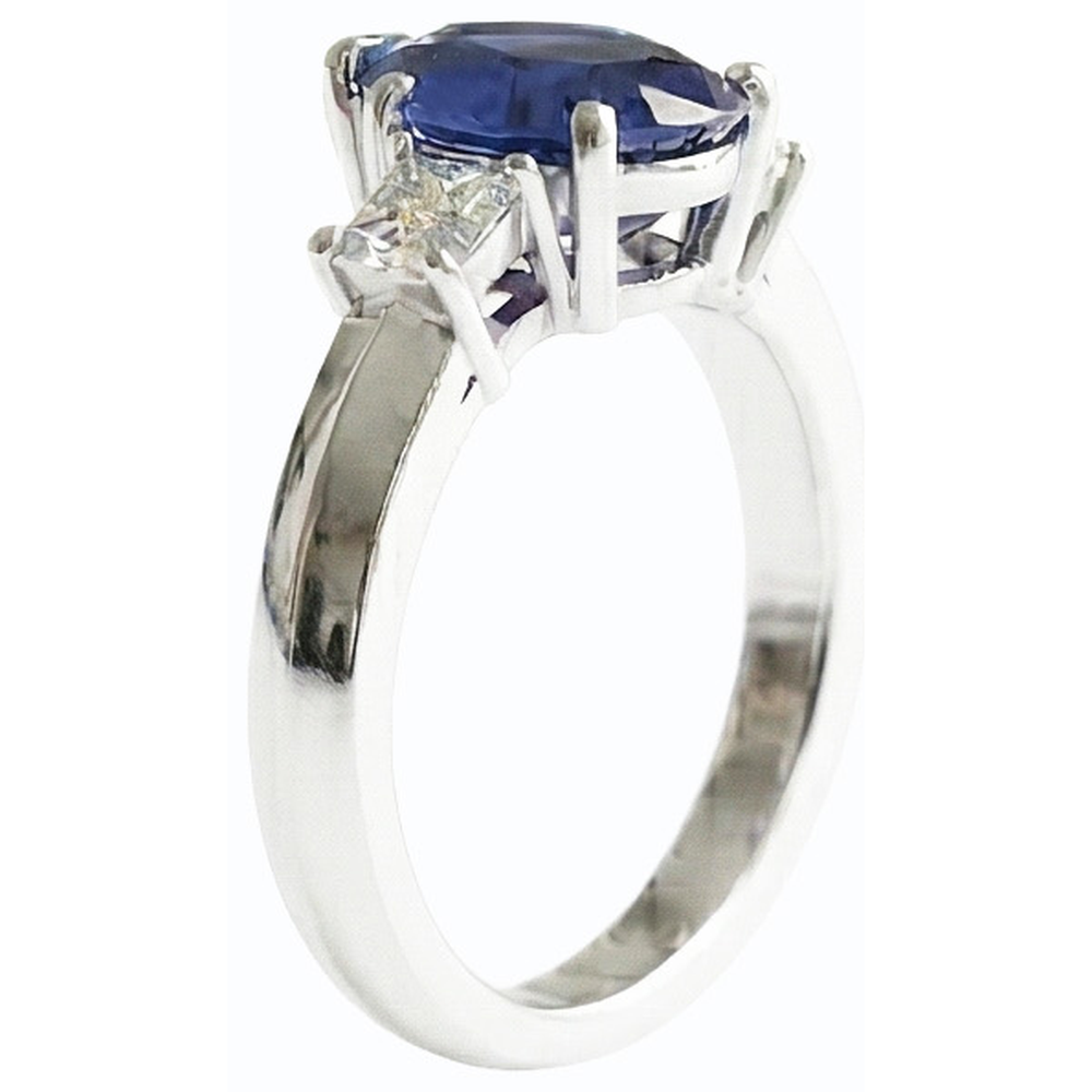 echter princess diamant 3Karat ring Profilansicht