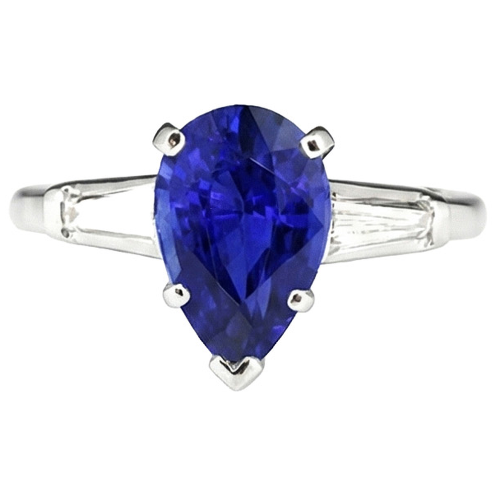 echter baguette diamant 4.50Karat ring Profilansicht