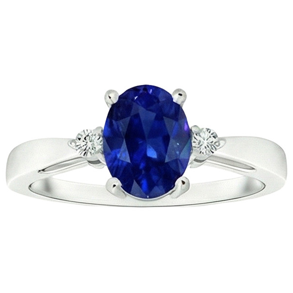 echter oval diamant 4.75Karat ring Seitenansicht