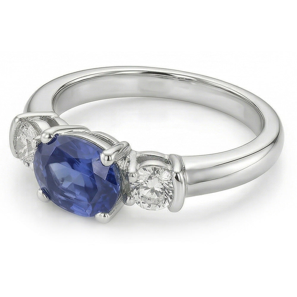 echter oval diamant 5Karat ring Vorderansicht