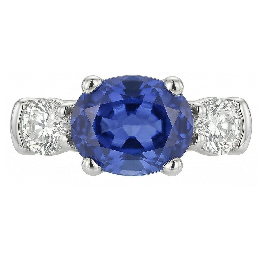 echter oval diamant 5Karat ring Detailansicht