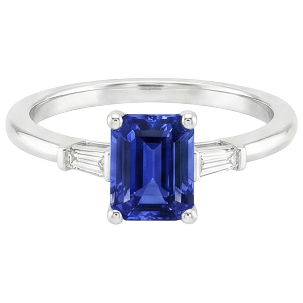 echter baguette diamant 3.50Karat ring Draufsicht