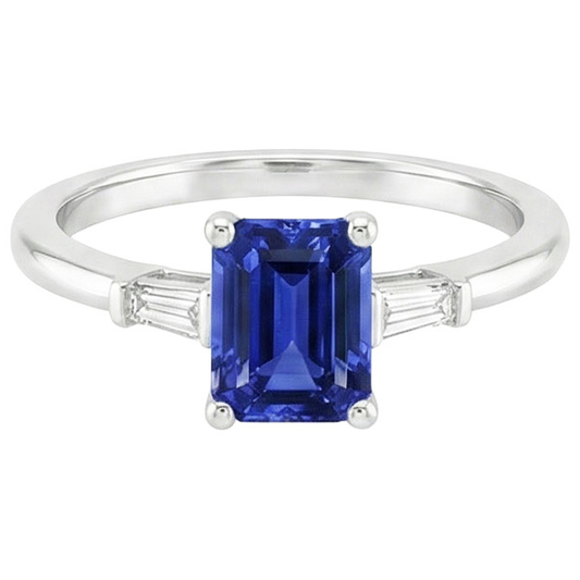 echter baguette diamant 3.50Karat ring Draufsicht