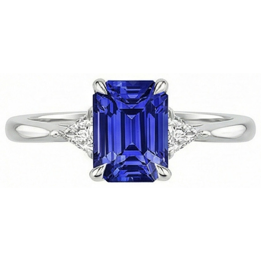 echter trillion diamant 3.50Karat ring Seitenansicht