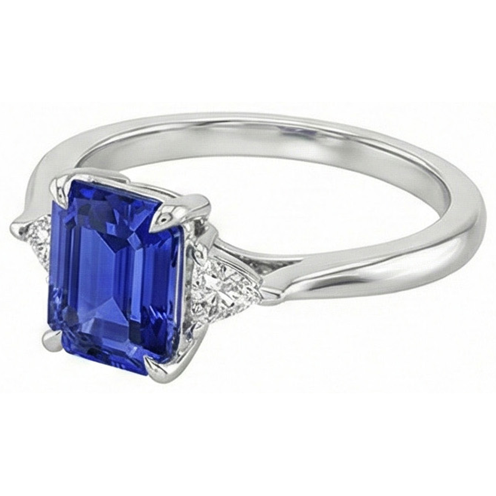 echter trillion diamant 3.50Karat ring Detailansicht