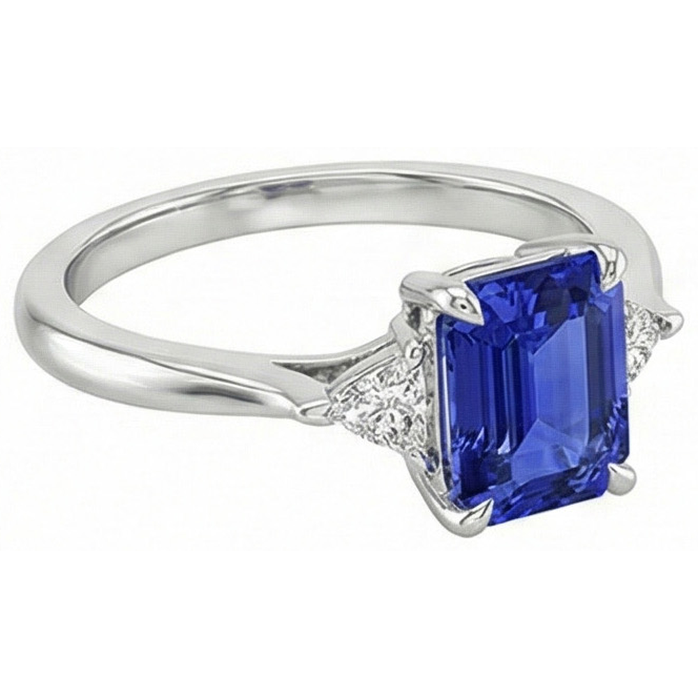 echter trillion diamant 3.50Karat ring Draufsicht
