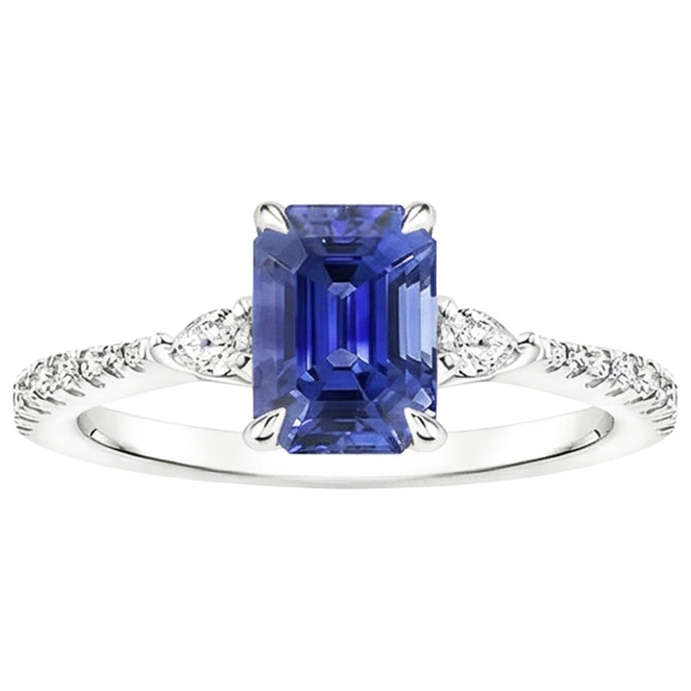echter round diamant 4.50Karat ring auf Weiß