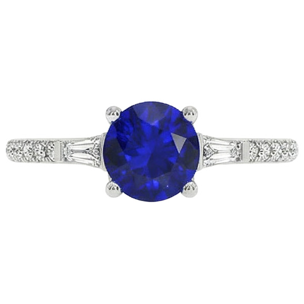 echter baguette diamant 5Karat ring Seitenansicht