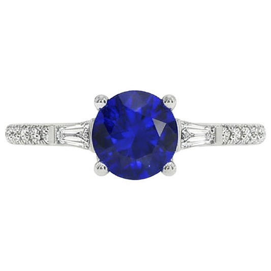 echter baguette diamant 5Karat ring Seitenansicht