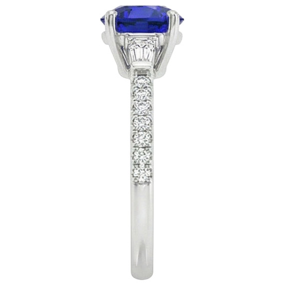 echter baguette diamant 5Karat ring Profilansicht