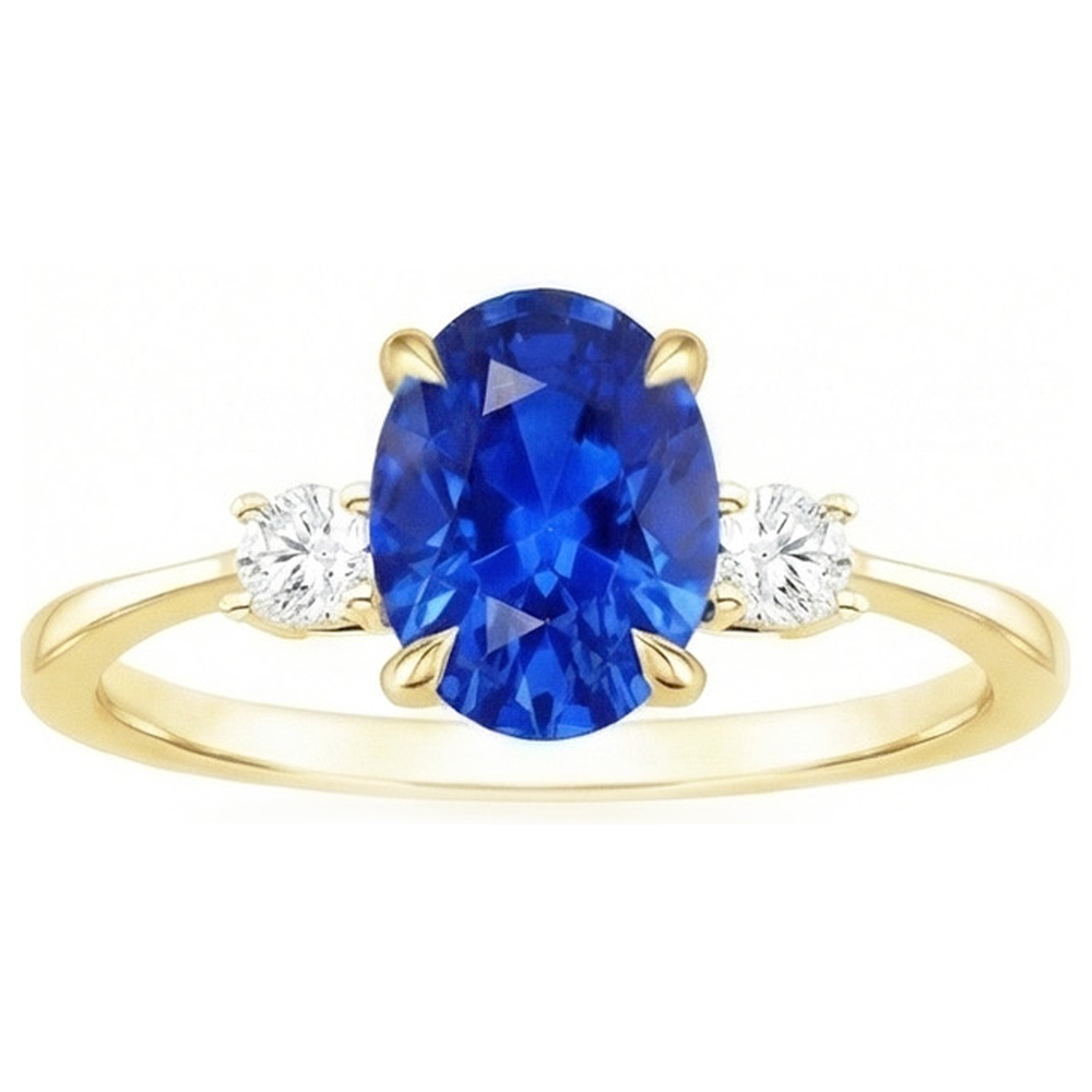 echter oval diamant 3Karat ring Detailansicht