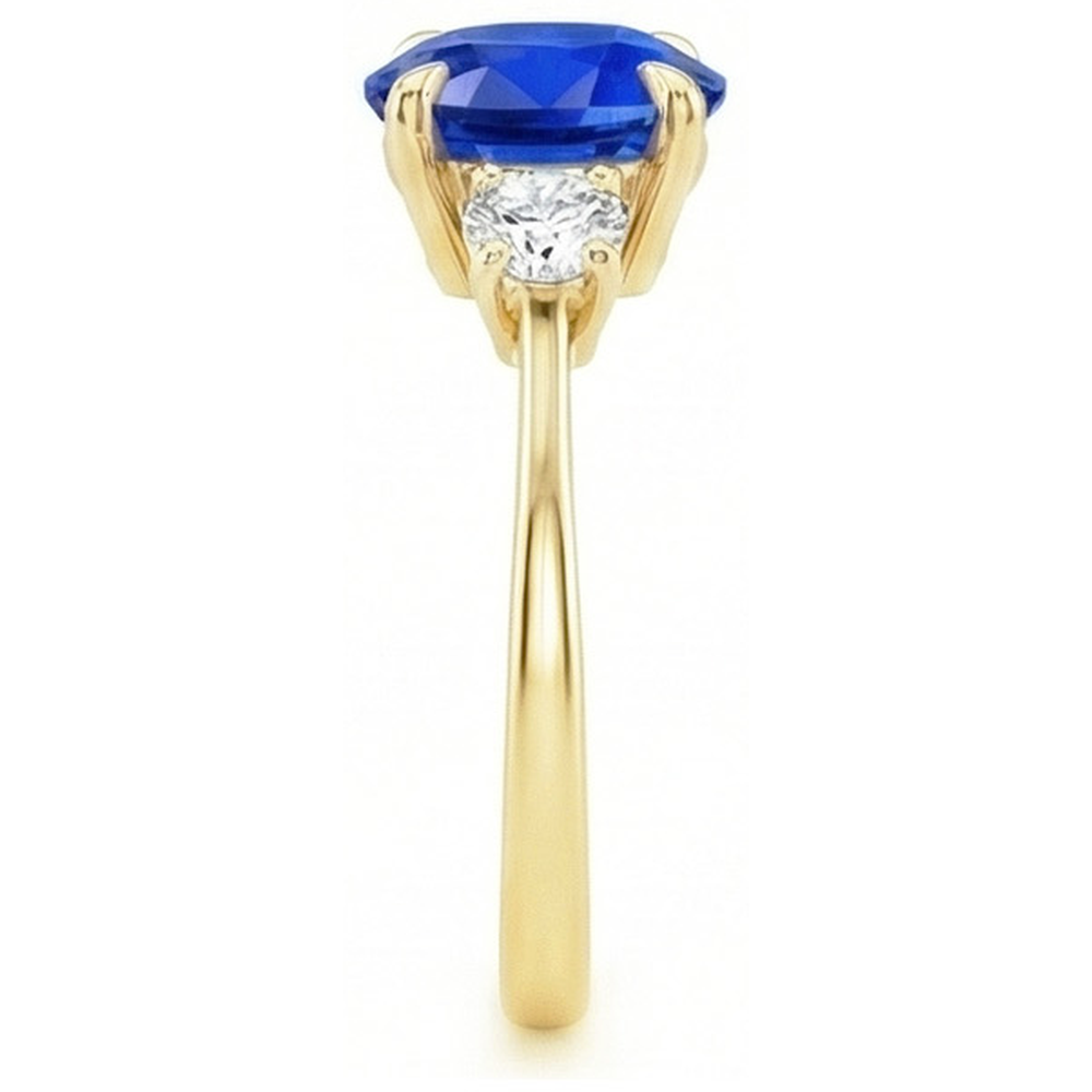 echter oval diamant 3Karat ring Draufsicht