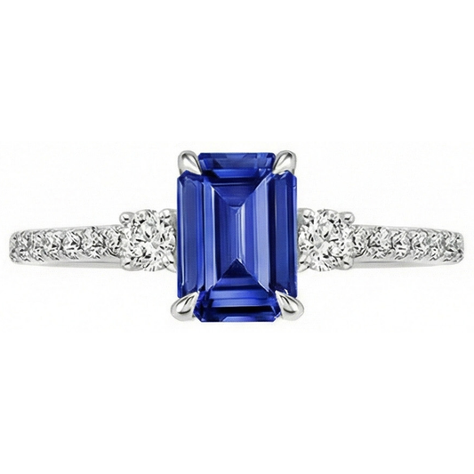 echter round diamant 4.25Karat ring Draufsicht