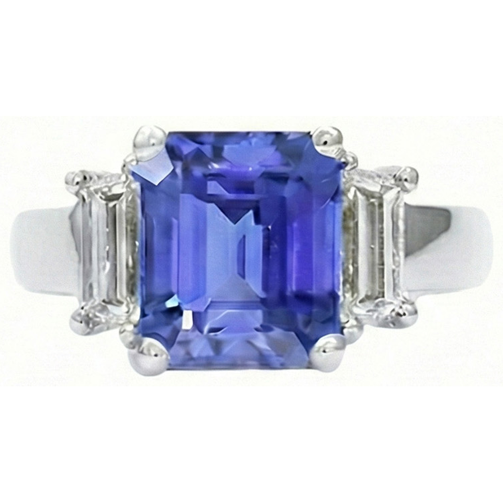 echter baguette diamant 2Karat ring Detailansicht
