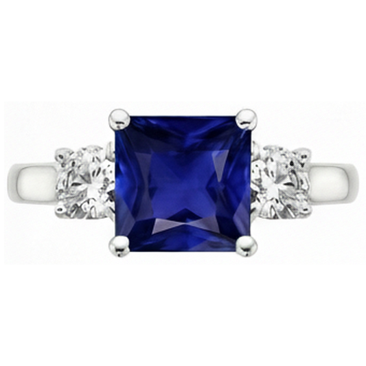 echter round diamant 6Karat ring Profilansicht
