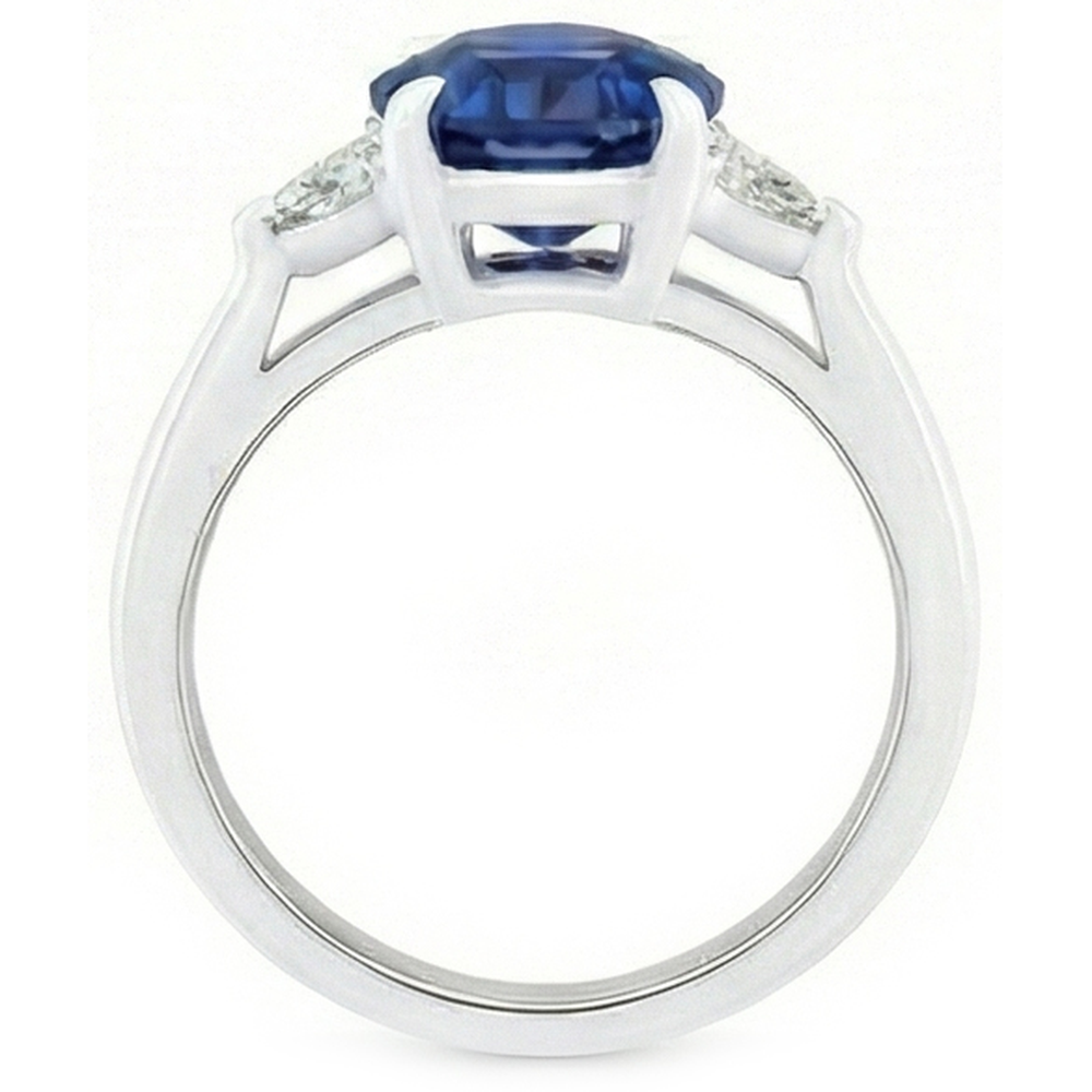 echter round diamant 2.50Karat ring auf Weiß
