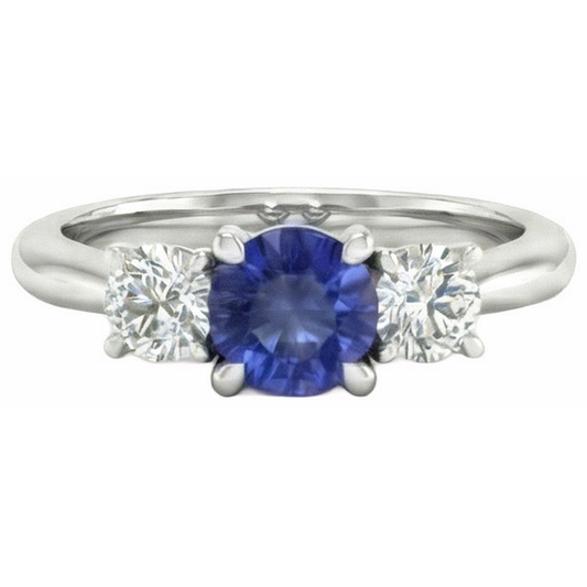 echter round diamant 5Karat ring Seitenansicht