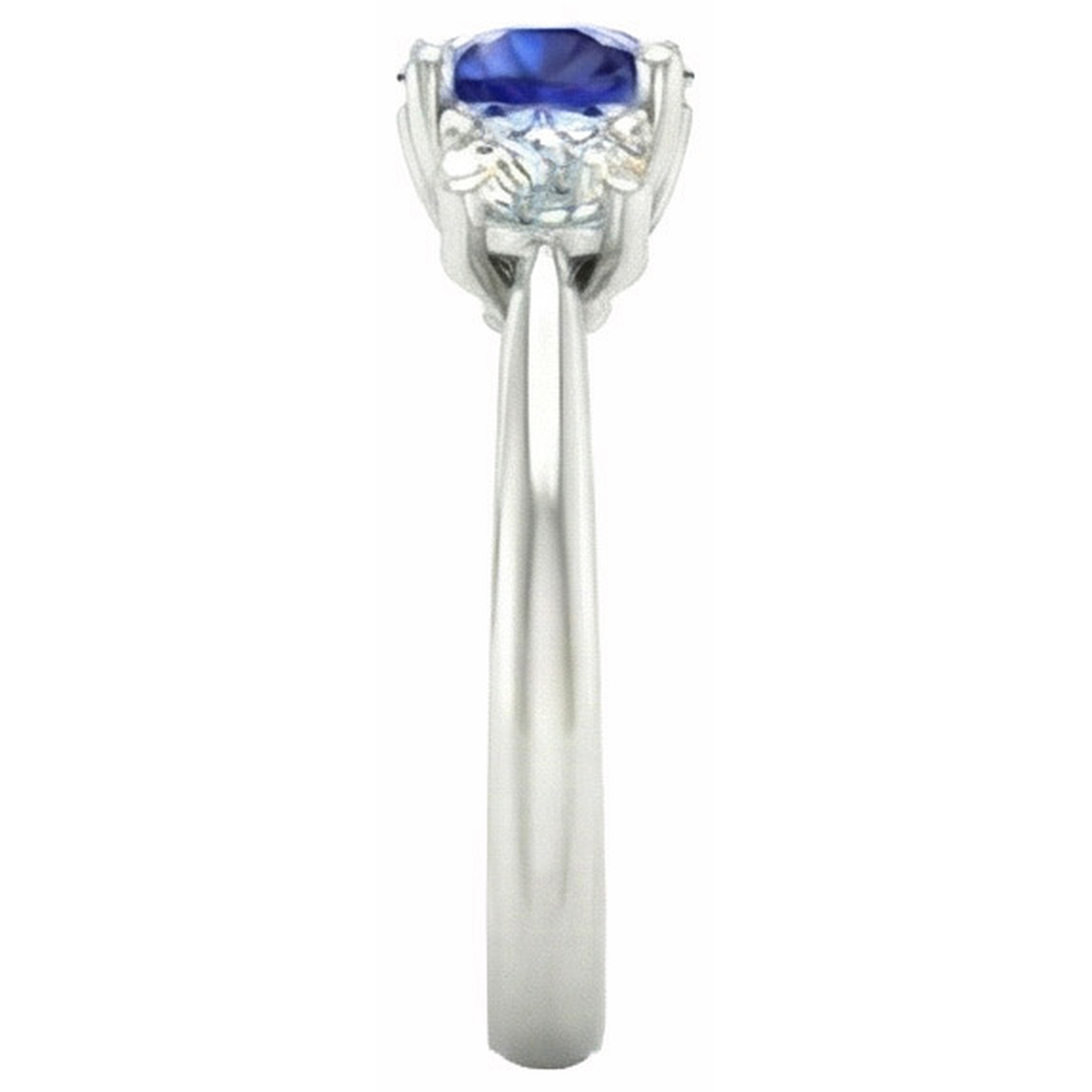 echter round diamant 5Karat ring Draufsicht