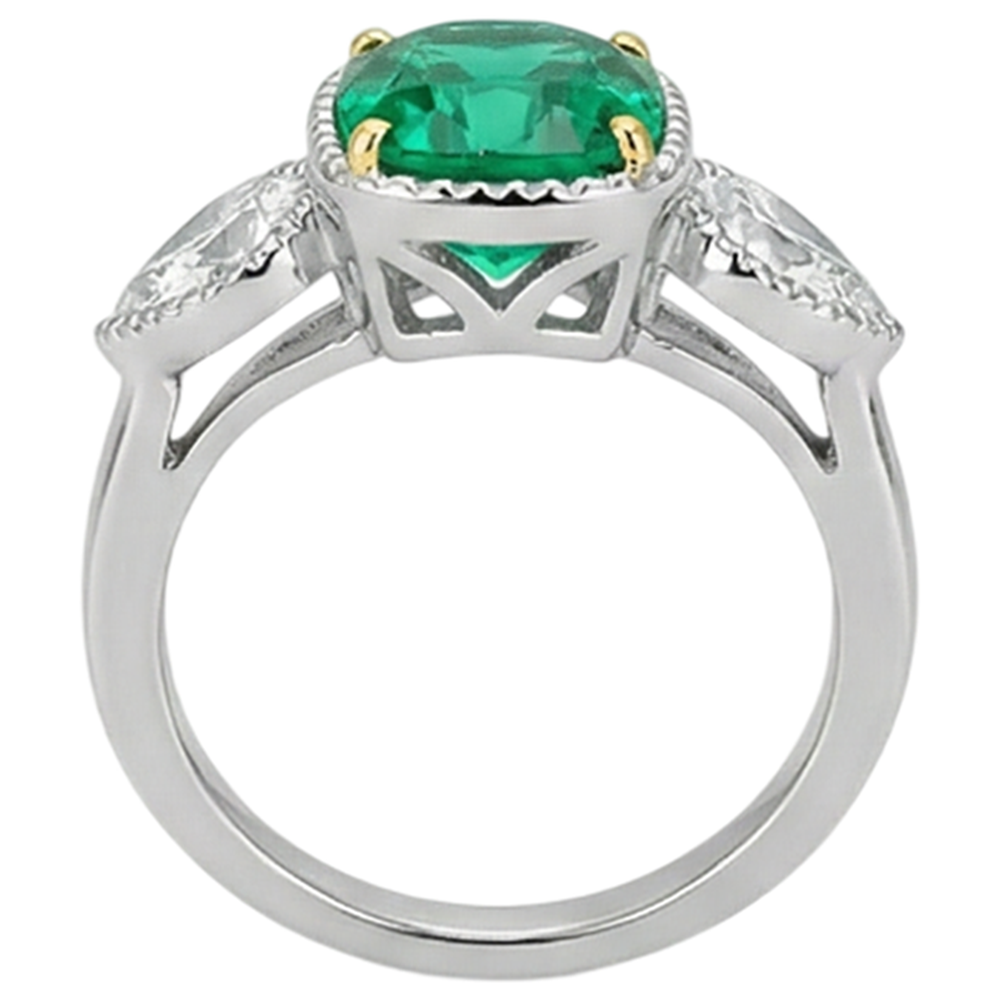 Handgemachter Schmuckstein-Ring 1,50 Karat – Draufsicht