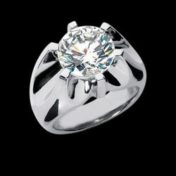 Zeitloser Brillant Herrenring 3 Karat – 10K White Gold